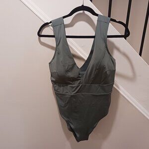 H&m green bathing suit size L one piece
